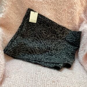Calvin Klein Black and Gray Leopard Infinity Scarf
